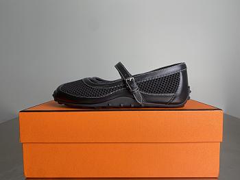 Bagsaaa Hermes Kichu ballet flat black