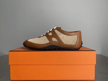 Bagsaaa Hermes Sneakers Kiga brown & beige