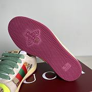 Bagsaa Gucci Women's Screener sneaker 838873 Pink and green stripe - 2
