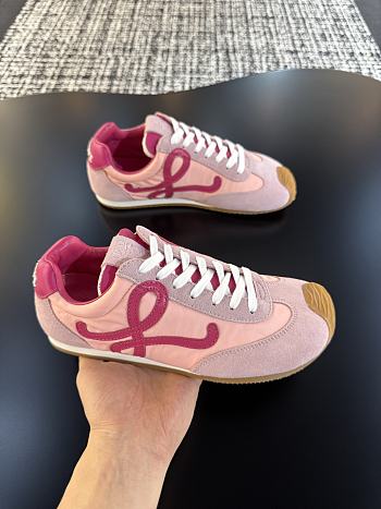 Bagsaaa Loewe Ballet Runner 2.0 in nylon and calfskin Baby Pink