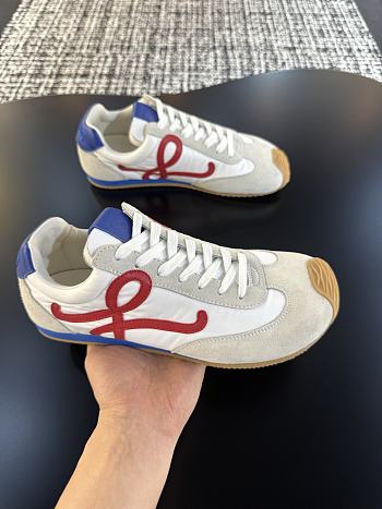 Bagsaaa Loewe Ballet Runner 2.0 in nylon and calfskin white & red