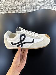 Bagsaaa Loewe Ballet Runner 2.0 in nylon and calfskin white & black - 4