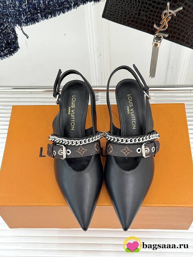 Bagsaaa LV Vibe Slingback Pump Black 5.5cm - 1