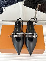 Bagsaaa LV Vibe Slingback Flat Ballerina Black - 1