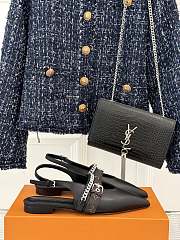 Bagsaaa LV Vibe Slingback Flat Ballerina Black - 2