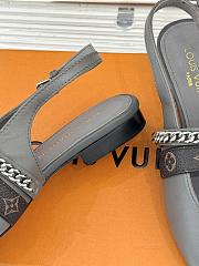 Bagsaaa LV Vibe Slingback Flat Ballerina Gray - 3