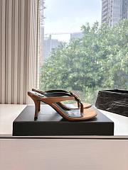 Bagsaaa YSL Otero crystal-embellished satin mules Bronze 7.5cm - 3