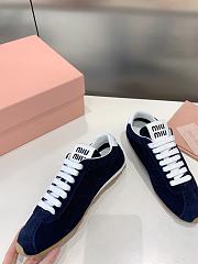 Bagsaaa Miu Miu Plume suede sneakers navy blue - 3