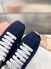 Bagsaaa Miu Miu Plume suede sneakers navy blue - 4