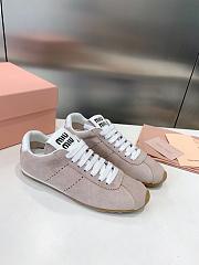 Bagsaaa Miu Miu Plume suede sneakers light pink - 1