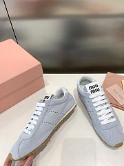 Bagsaaa Miu Miu Plume suede sneakers light blue - 4