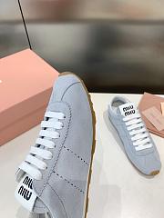Bagsaaa Miu Miu Plume suede sneakers light blue - 3