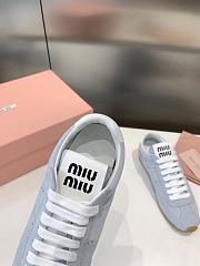 Bagsaaa Miu Miu Plume suede sneakers light blue - 2