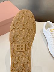 Bagsaaa Miu Miu Plume nappa leather sneakers white - 4
