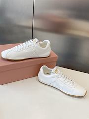 Bagsaaa Miu Miu Plume nappa leather sneakers white - 2