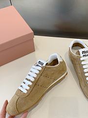 Bagsaaa Miu Miu Plume suede sneakers beige - 2