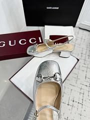 Bagsaaa Gucci Women's Horsebit slingback 840833 silver - 4