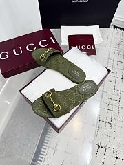 Bagsaaa Gucci Women's slide sandal with Horsebit green - 4