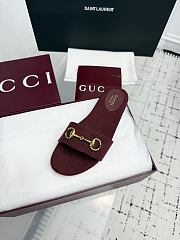 Bagsaaa Gucci Women's slide sandal with Horsebit red - 3
