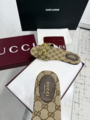 Bagsaaa Gucci Women's slide sandal with Horsebit beige - 3