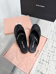 Bagsaaa Miu Miu Leather ballerina mules black - 3