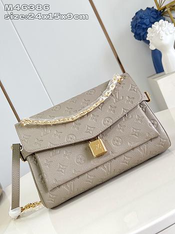 Bagsaaa LV M14973 Anytime Flap Bag Tourterelle Grey - 29.5cm