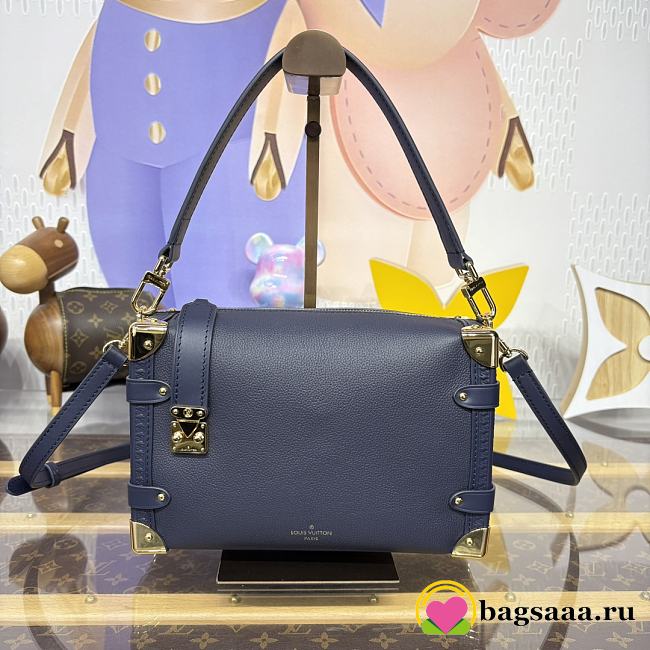 Bagsaaa LV M15226 New Side Trunk MM Bag Navy Blue - 23.5cm - 1