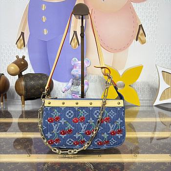 Bagsaaa M13994 LV x TM Pochette Accessoires Denim & Cherry - 22cm