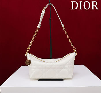Bagsaaa Diorstar Hobo Bag with Chain Latte Macrocannage Lambskin - 22cm