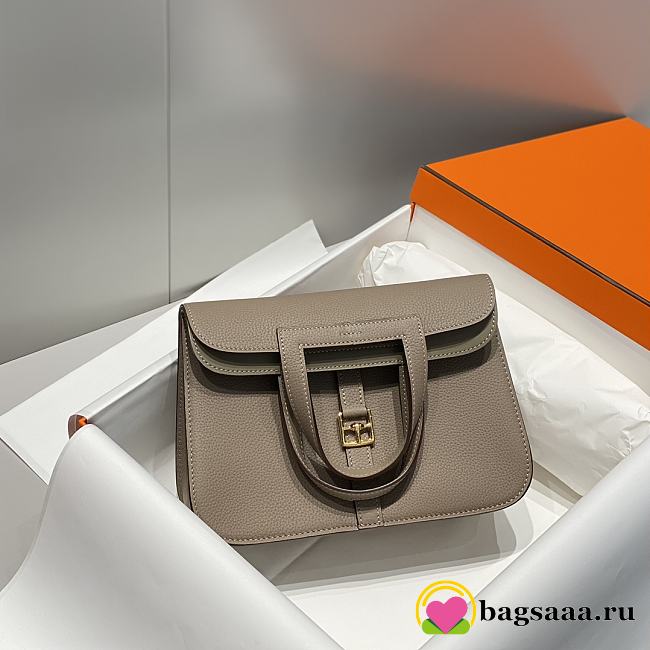 Bagsaaa Hermes Halzan Etoupe & Gold - 25cm - 1