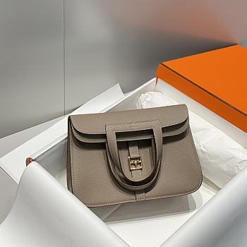 Bagsaaa Hermes Halzan Etoupe & Gold - 25cm