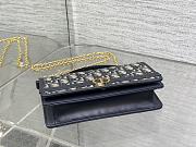 Bagsaaa Dior 30 Montaigne Cigale Pouch with Chain Blue Dior Oblique Jacquard - 21cm - 4