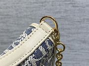 Bagsaaa Dior 30 Montaigne Cigale Pouch with Chain Blue Dior Oblique Chambray with Raffia Effect - 21cm - 4