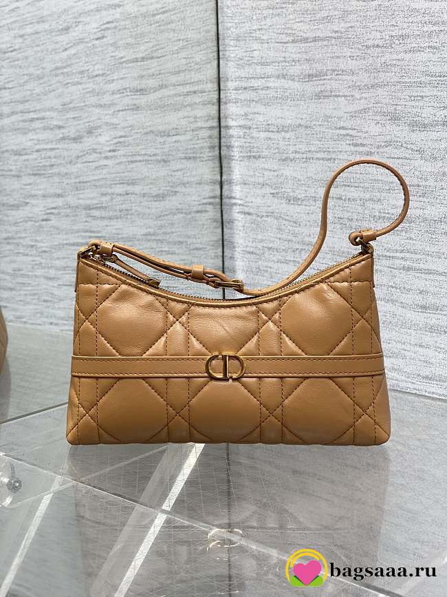 Bagsaaa Dior Miss Caro Cigale Mini Bag Light Gold-Tone Macrocannage Lambskin - 24cm - 1