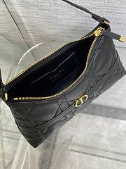 Bagsaaa Dior Miss Caro Cigale Mini Bag Black Macrocannage Lambskin - 24cm - 2