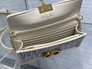 Bagsaa Dior Miss Montaigne Mini Bag Blue Dior Oblique Chambray with Raffia Effect - 20cm - 3
