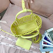 Bagsaaa Miu Miu Leather basket 5BA294 yellow - 24cm - 3