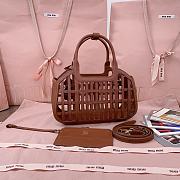 Bagsaaa Miu Miu Leather basket 5BA294 brown - 24cm - 4