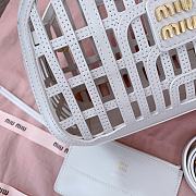 Bagsaaa Miu Miu Leather basket 5BA294 white - 24cm - 4