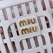 Bagsaaa Miu Miu Leather basket 5BA294 white - 24cm - 2