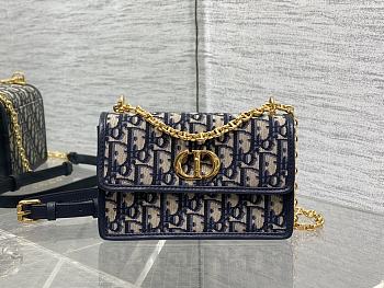 Bagsaaa Dior Miss Caro Mini Bag Blue Dior Oblique Jacquard - 18cm