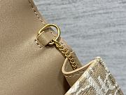 Bagsaaa Miss Caro Pouch with Chain Beige Dior Oblique Jacquard and Smooth Calfskin - 19cm - 4