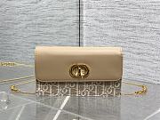 Bagsaaa Miss Caro Pouch with Chain Beige Dior Oblique Jacquard and Smooth Calfskin - 19cm - 3