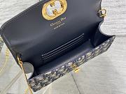 Bagsaaa Dior Miss Caro Pouch with Chain Blue Dior Oblique Jacquard and Smooth Calfskin - 19cm - 3
