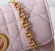 Bagsaaa Dior Miss Caro Pouch with Chain Powder Pink Macrocannage Lambskin - 19cm - 4