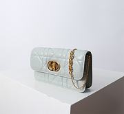 Bagsaaa Dior Miss Caro Pouch with Chain Pistachio Green Macrocannage Lambskin - 19cm - 2