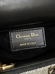 Bagsaaa Dior Lady D-Joy Micro Bag Cannage Embroidery with Black Beads and Silver-Tone Strass - 16cm - 3