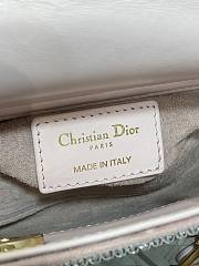 Bagsaaa Dior Lady D-Joy Micro Bag Cannage Embroidery with Pink Beads and Silver-Tone Strass - 16cm - 3