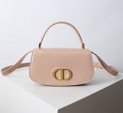 Bagsaaa Dior Small 30 Montaigne Avenue Top Handle Bag Pale Pink Patent Calfskin - 19cm - 1