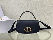 Bagsaaa Dior Small 30 Montaigne Avenue Top Handle Bag Blue Dior Oblique Jacquard and Smooth Calfskin - 19cm - 1